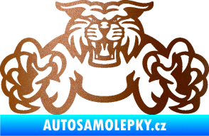 Samolepka Tygr 006 měděná metalíza