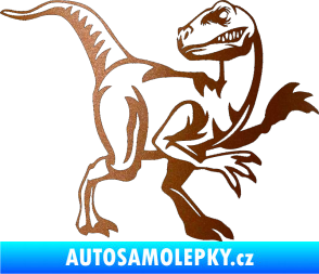 Samolepka Tyrannosaurus Rex 003 pravá měděná metalíza