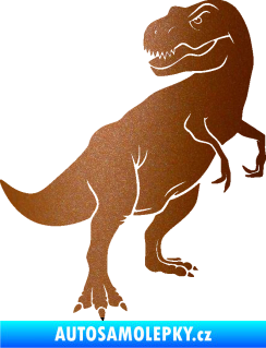 Samolepka Tyrannosaurus Rex 004 pravá měděná metalíza