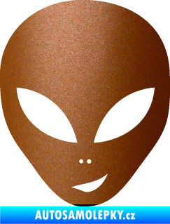Samolepka UFO 003 pravá měděná metalíza