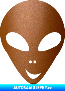 Samolepka UFO 004 pravá měděná metalíza