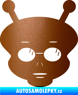 Samolepka UFO 007 pravá měděná metalíza