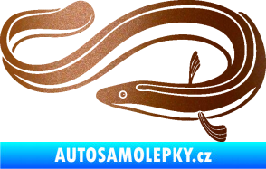 Samolepka Úhoř 001 levá měděná metalíza