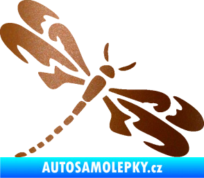 Samolepka Vážka 001 pravá měděná metalíza