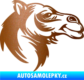 Samolepka Velbloud 004 pravá hlava měděná metalíza