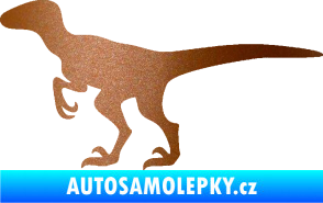 Samolepka Velociraptor 001 levá měděná metalíza
