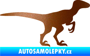 Samolepka Velociraptor 001 pravá měděná metalíza