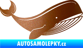 Samolepka Velryba 001 pravá měděná metalíza