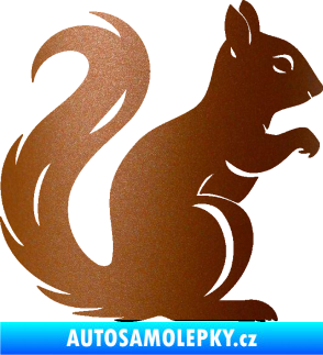 Samolepka Veverka 004 pravá měděná metalíza