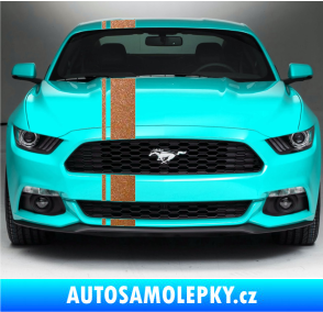 Samolepka Viper pruhy 2 cm + 12 cm měděná metalíza
