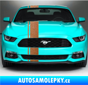 Samolepka Viper pruhy 2 cm + 15 cm měděná metalíza