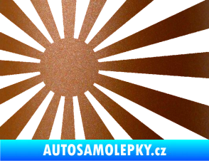 Samolepka Vlajka Japonsko 002 levá JDM měděná metalíza