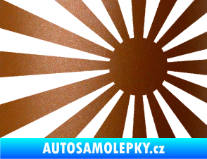 Samolepka Vlajka Japonsko 002 pravá JDM měděná metalíza