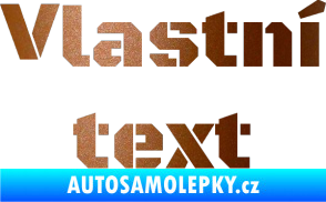 Samolepka Vlastní text - Black Ops měděná metalíza