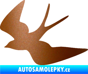Samolepka Vlaštovka 001 levá měděná metalíza