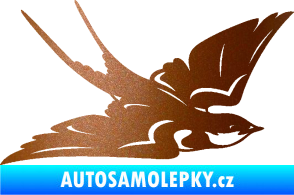 Samolepka Vlaštovka 002 pravá měděná metalíza