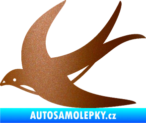 Samolepka Vlaštovka 004 levá měděná metalíza