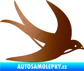 Samolepka Vlaštovka 004 pravá měděná metalíza