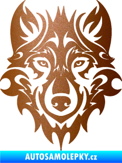 Samolepka Vlk 025 měděná metalíza