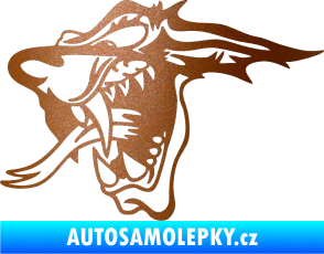 Samolepka Vlk levá měděná metalíza