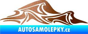 Samolepka Vlny 002 pravá moře měděná metalíza