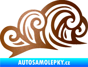 Samolepka Vlny 003 pravá moře měděná metalíza