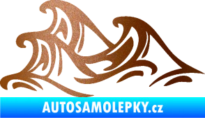 Samolepka Vlny 005 levá moře měděná metalíza