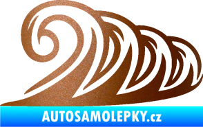 Samolepka Vlny 006 pravá moře měděná metalíza