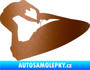 Samolepka Vodní skútr 002 pravá měděná metalíza