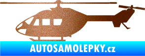 Samolepka Vrtulník 001 levá helikoptéra měděná metalíza