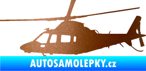 Samolepka Vrtulník 004 levá helikoptéra měděná metalíza