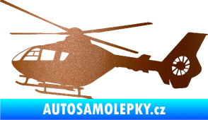Samolepka Vrtulník 006 levá helikoptéra měděná metalíza
