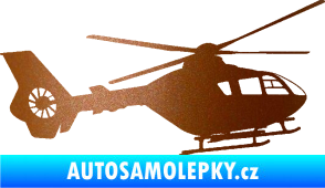 Samolepka Vrtulník 006 pravá měděná metalíza