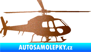 Samolepka Vrtulník 007 pravá helikoptéra měděná metalíza