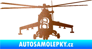 Samolepka Vrtulník 009 levá helikoptéra měděná metalíza