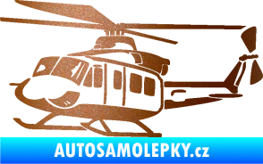 Samolepka Vrtulník 010 levá helikoptéra měděná metalíza