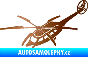 Samolepka Vrtulník 011 levá helikoptéra měděná metalíza