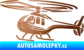 Samolepka Vrtulník 012 levá helikoptéra měděná metalíza