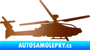 Samolepka Vrtulník 013 pravá měděná metalíza