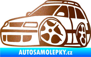 Samolepka VW Passat b6 karikatura levá měděná metalíza