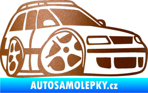 Samolepka VW Passat b6 karikatura pravá měděná metalíza