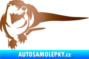 Samolepka Vydra 001 pravá měděná metalíza