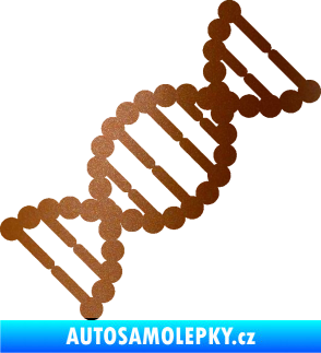Samolepka Vzorec DNA pravá měděná metalíza