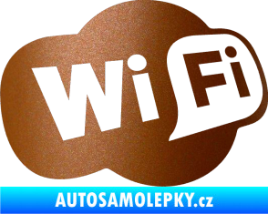 Samolepka Wifi 002 měděná metalíza