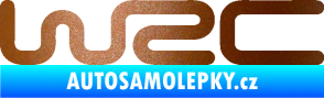 Samolepka WRC nápis měděná metalíza