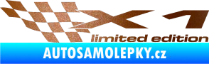 Samolepka X1 limited edition levá měděná metalíza