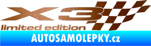 Samolepka X3 limited edition pravá měděná metalíza