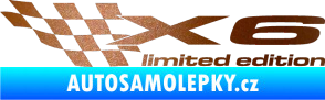 Samolepka X6 limited edition levá měděná metalíza