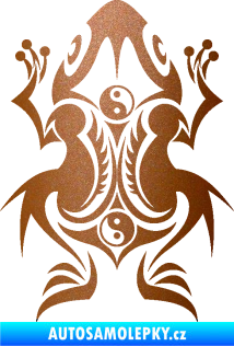 Samolepka Žába 001 měděná metalíza