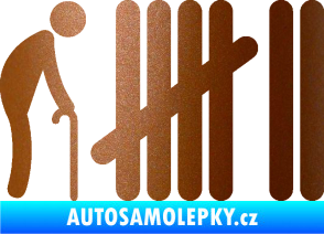 Samolepka Zářezy 005  měděná metalíza